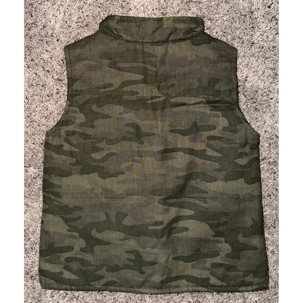 Faded Glory Toddler Boys Size 3T‎ Camo puffer vest Military Aviation Pilot